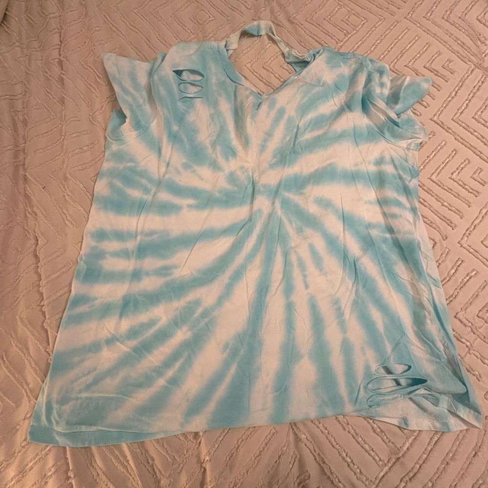 Torrid Blue Tie-Dye Women's Top